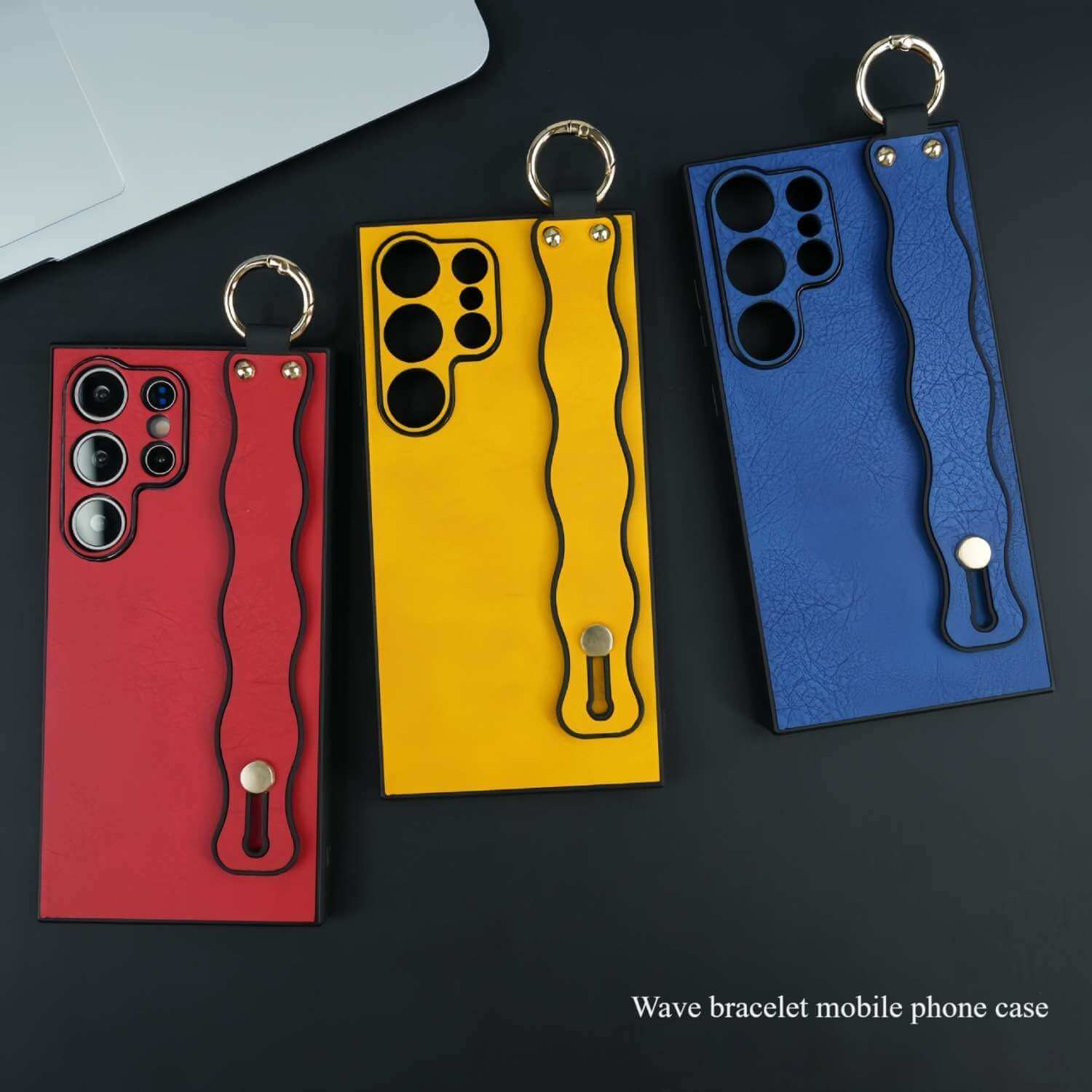 2-in-1 Wave Wristband Stand Phone Case for Samsung S25 Ultra